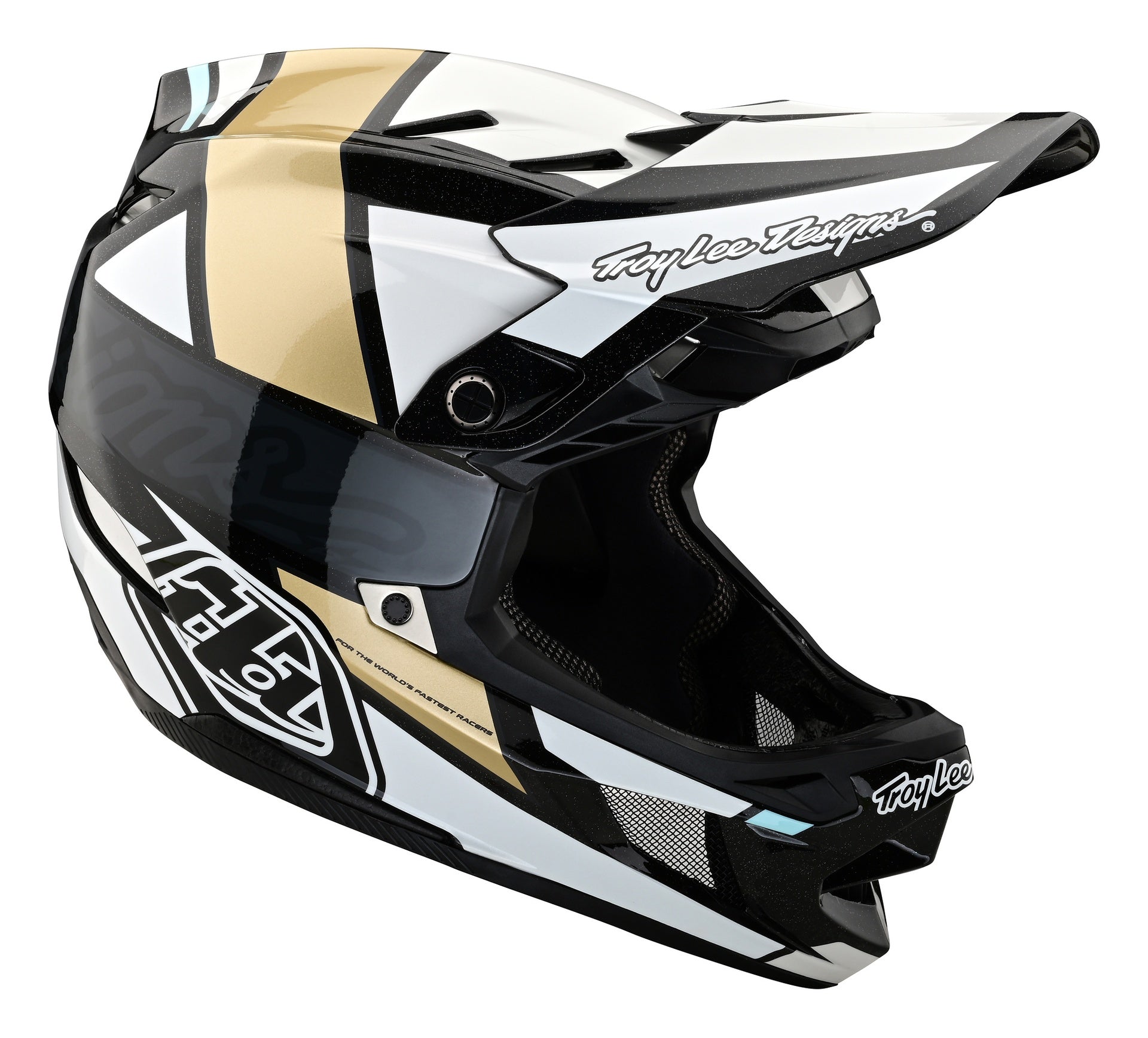 Casco Troy Lee Designs D4 de Carbón Team Gold